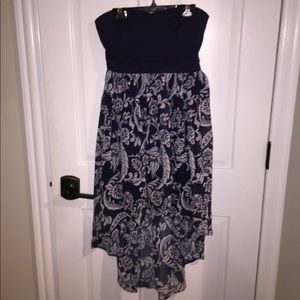 Forever21 Strapless Navy Dress